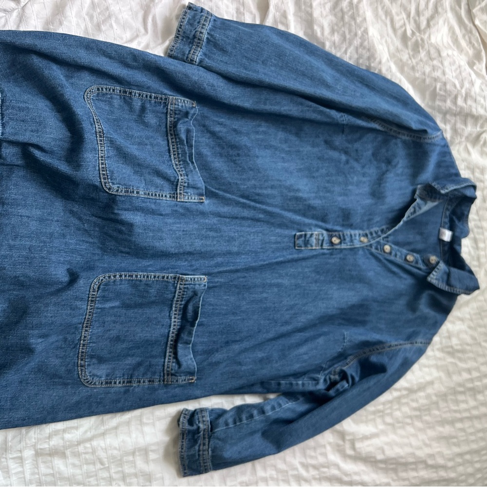 Old Navy Blue Denim Shirt Dress